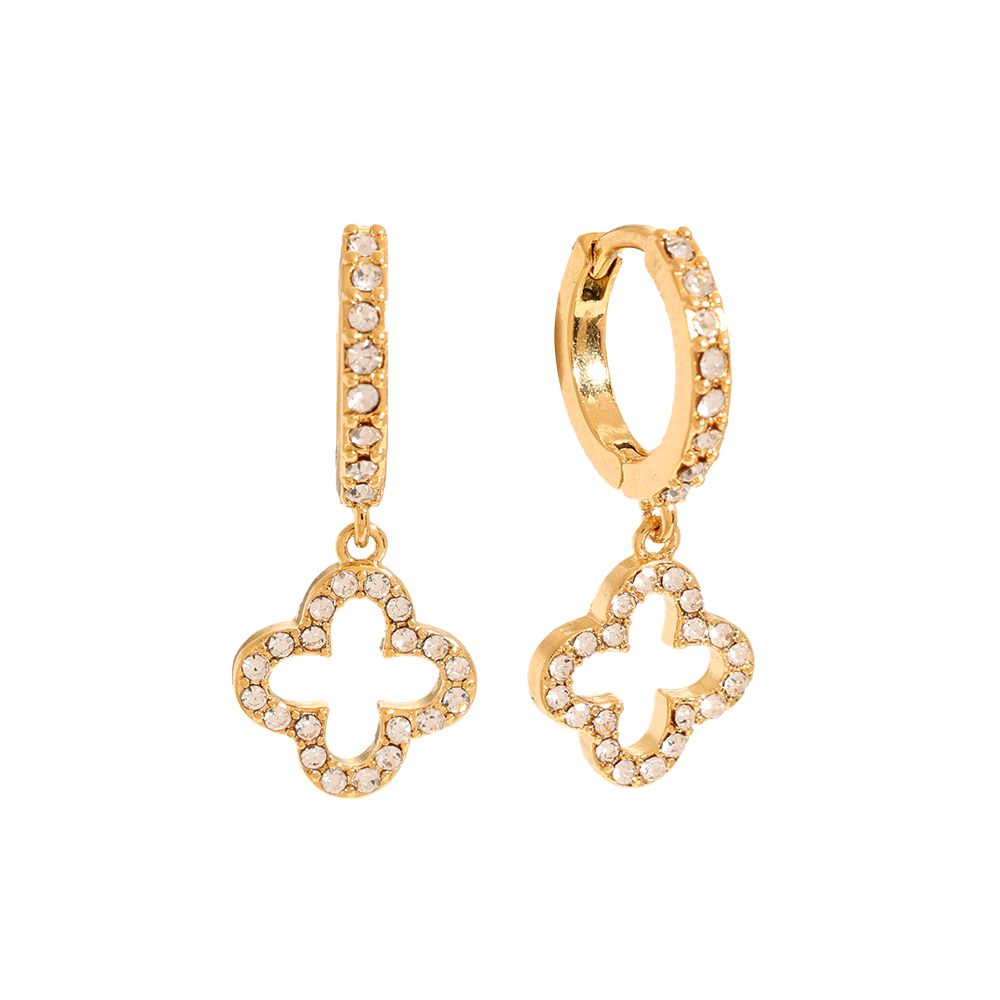 Diamond Clover Earrings